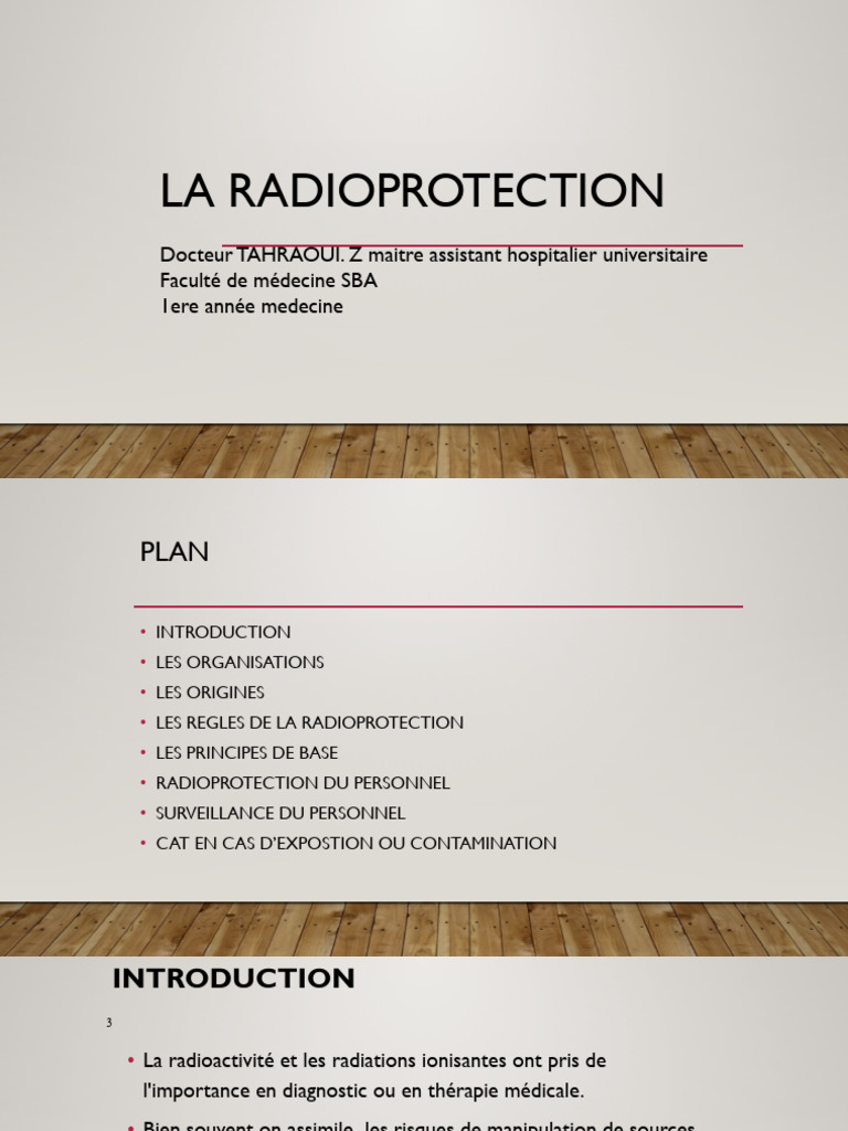 Principes de Radioprotection Médicale | PDF | Radioprotection ...