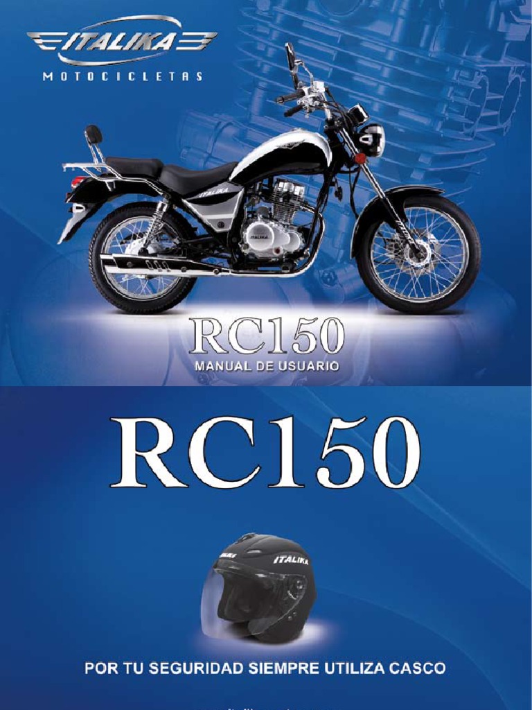 Manual Moto RC150 | PDF | Motocicleta | Carburador