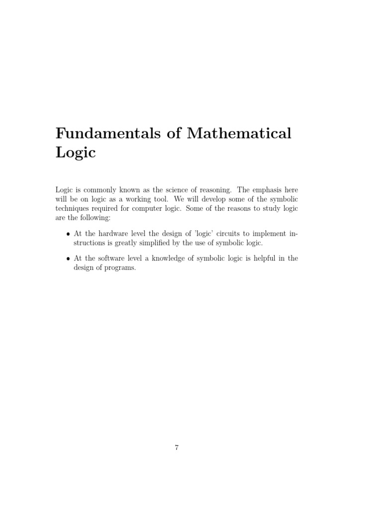 Basics of Mathematical Logic Concepts | PDF | Argument | Logic