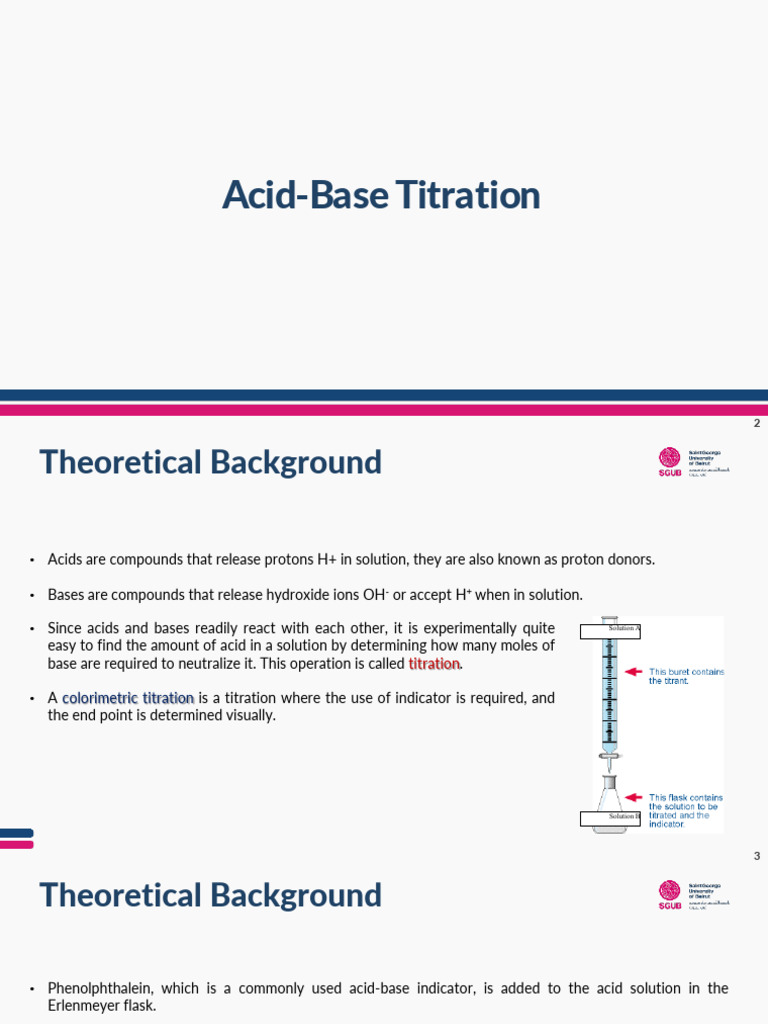 CHEM321 Acid Base Titration | PDF | Titration | Chemistry