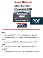 Milicruit National Events Calendar - May To August 2012