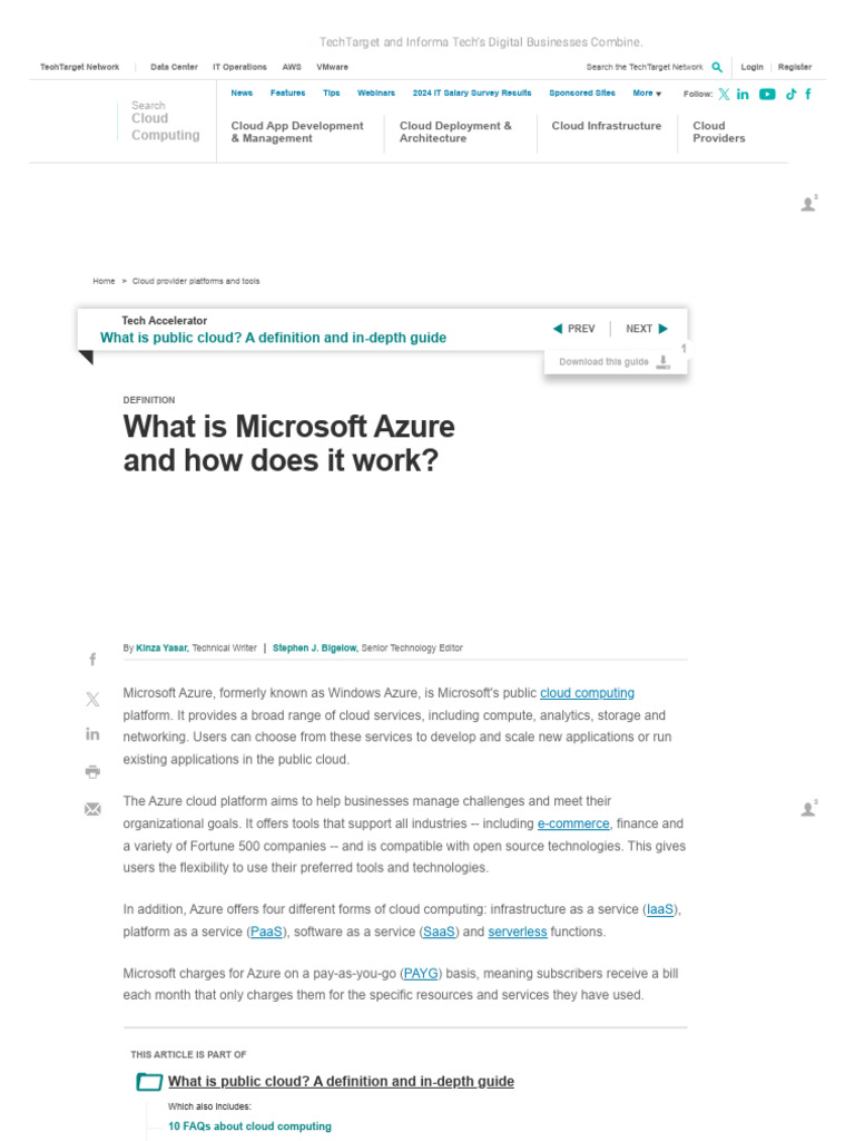 What Is Microsoft Azure and How Does It Work - Definition From ...