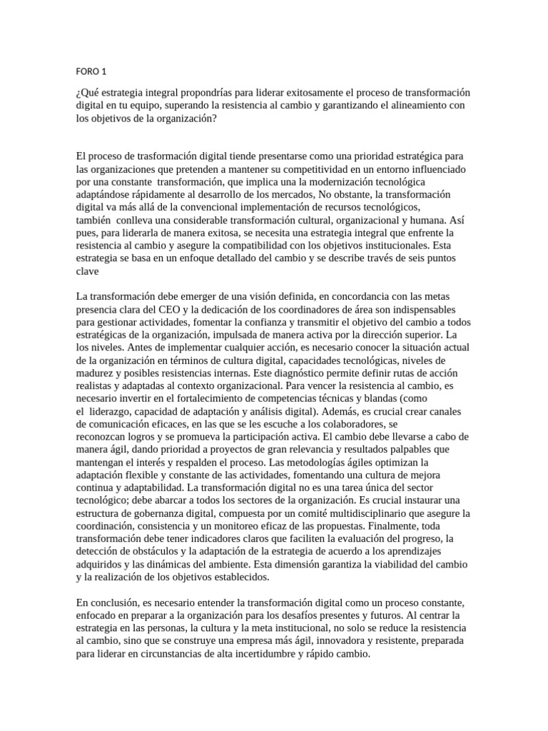 Estrategia para Transformación Digital Exitosa | PDF | Economias | Business