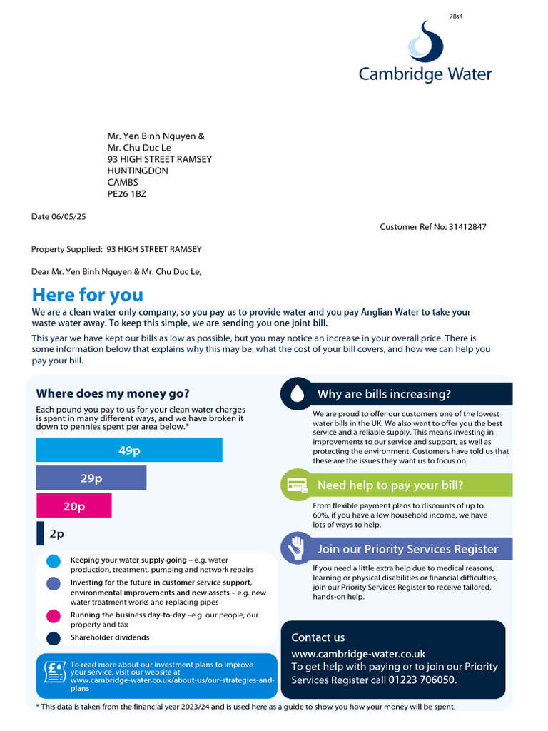 Anglian Water Payment Options Explained | PDF | Credit Card
