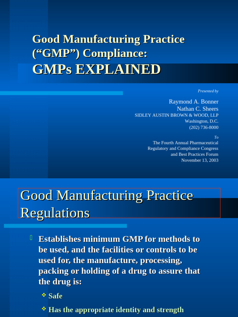 Understanding GMP Compliance Essentials | PDF | Hypothesis