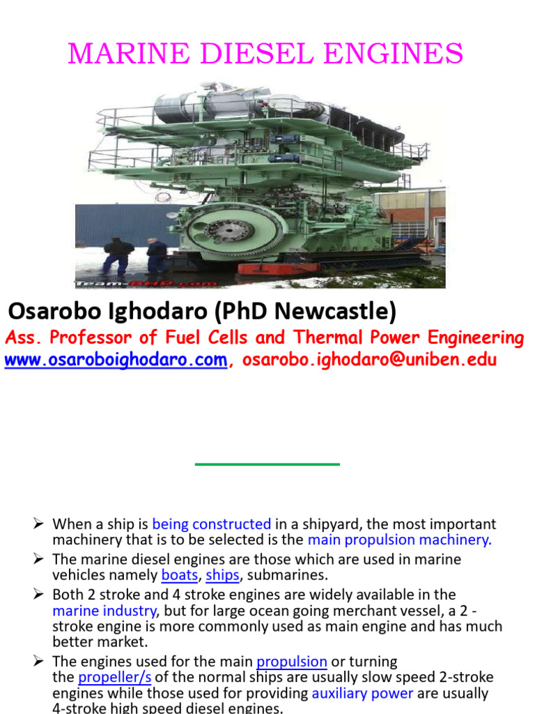Marine Diesel Engines Overview | PDF | Internal Combustion Engine ...