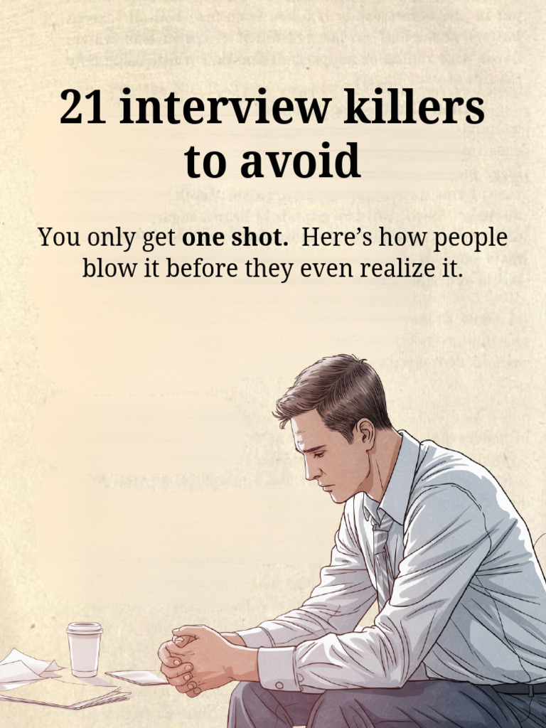 21 Interview Killers To Avoid | PDF