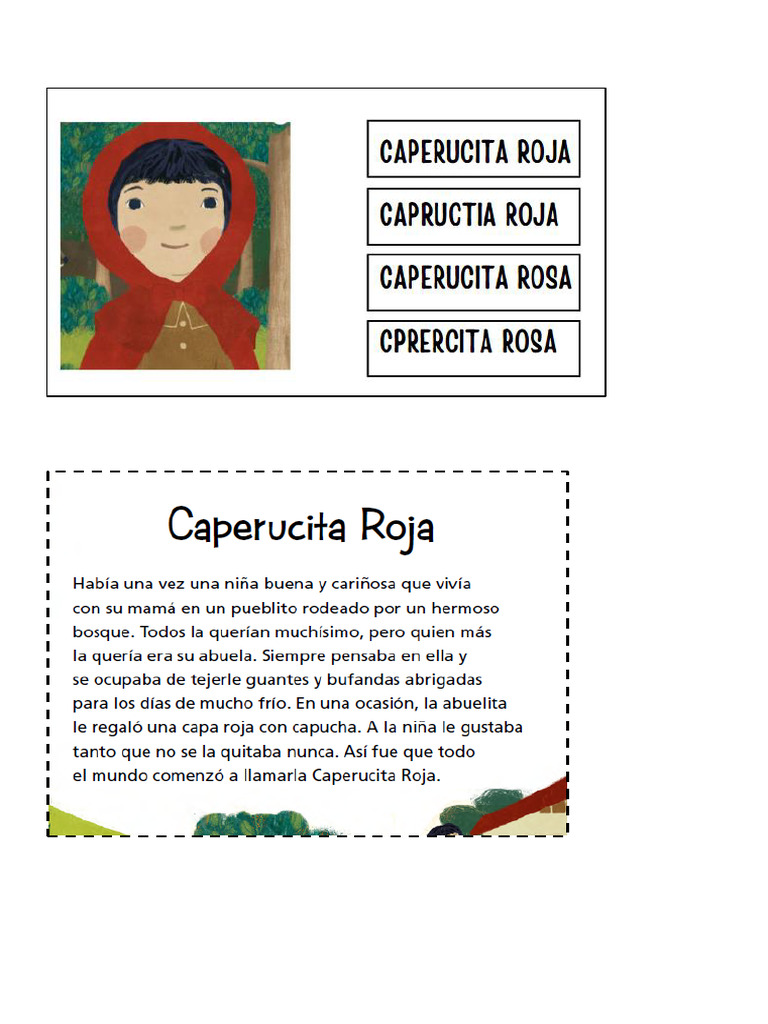 Características de Caperucita Roja | PDF | Caperucita Roja