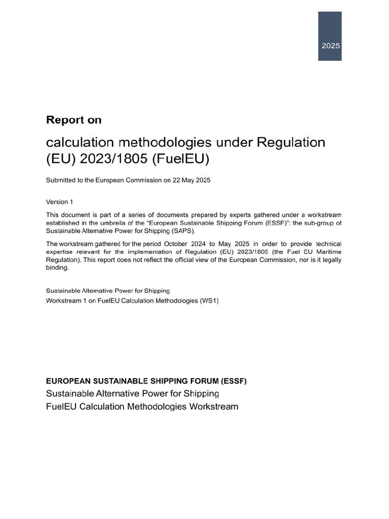 FuelEU GHG Calculation Guidance Document | PDF | Greenhouse Gas ...