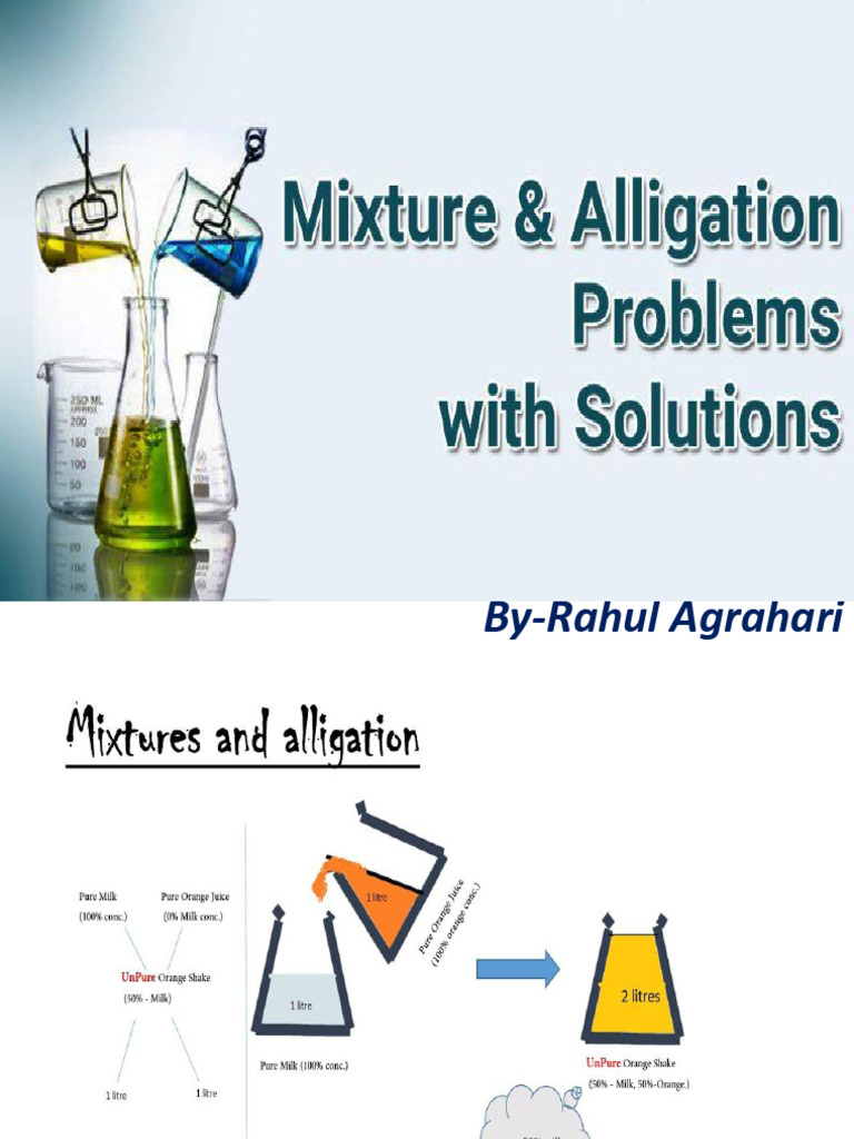 Mixture Problems and Solutions | PDF | Materials | Chemical Substances