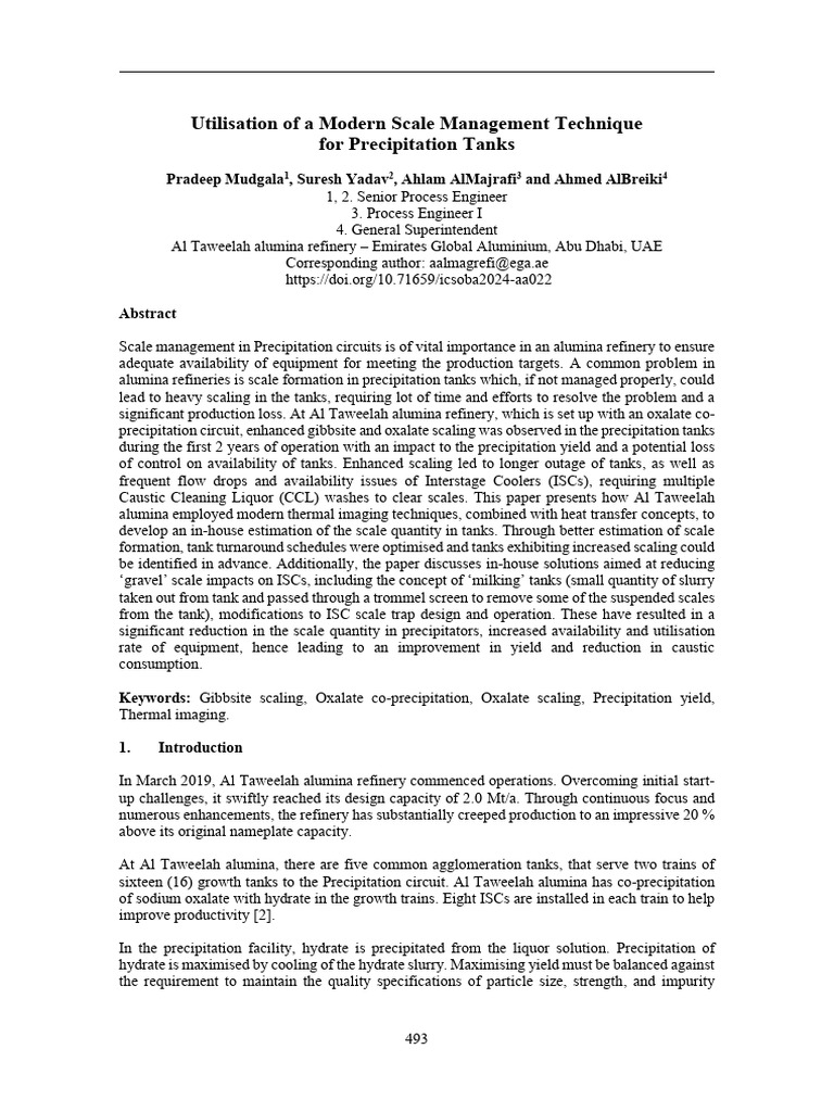 Modern Scale Management in Precipitation Tanks | PDF | Crystallization ...