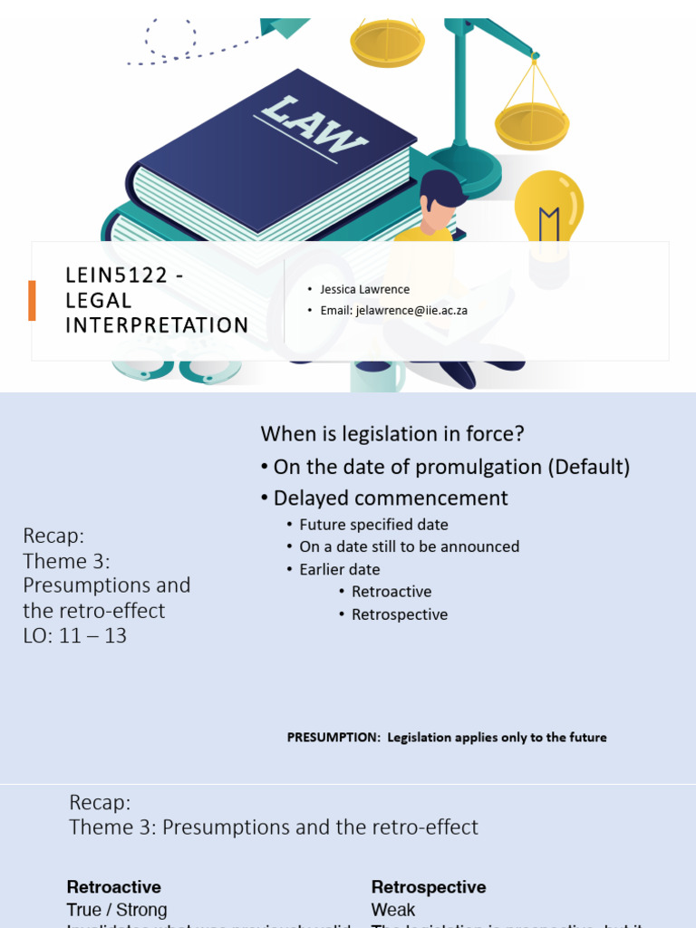 Legal Interpretation: Retroactive vs. Retrospective | PDF | Ex Post ...