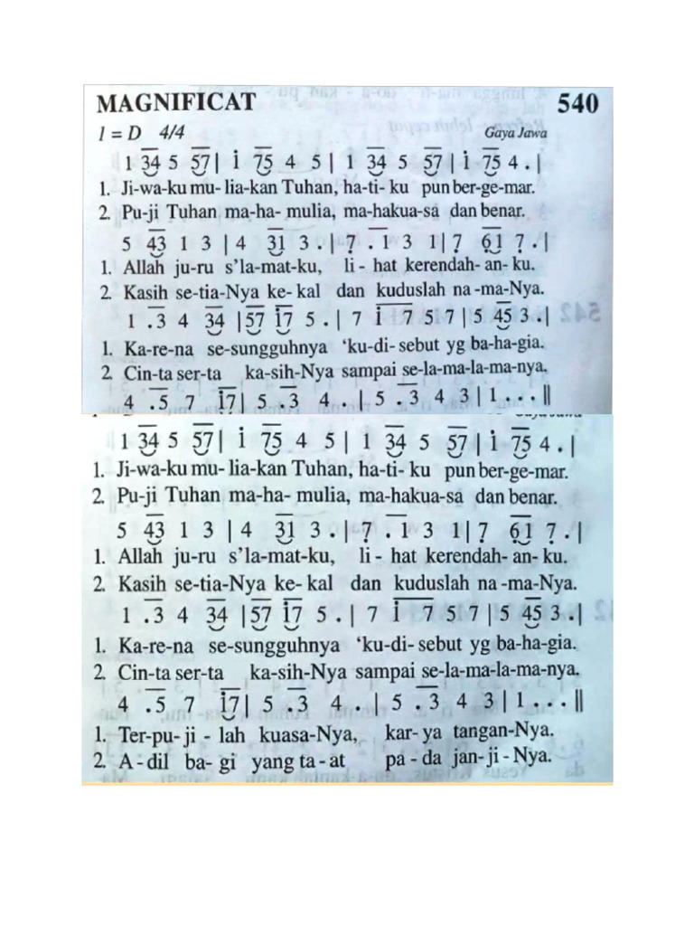 Madah Bakti 540 | PDF
