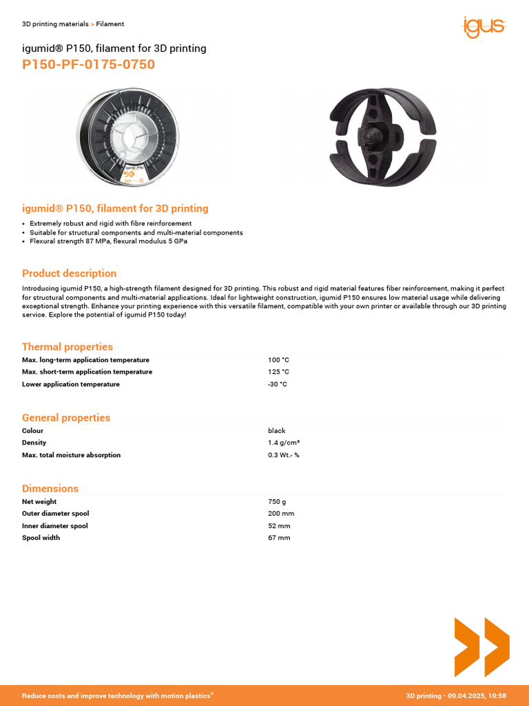 3DP Data P150-PF-0175-0750 en | PDF | 3 D Printing | Strength Of Materials