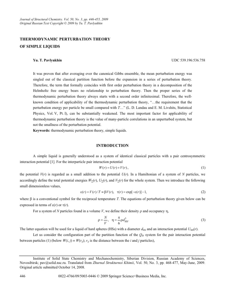 Thermodynamic Canonical | PDF | Perturbation Theory (Quantum Mechanics ...
