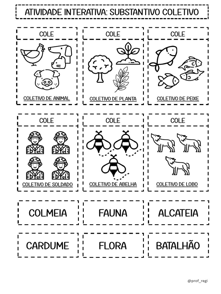Substantivos Coletivos: Exemplos e Tipos | PDF
