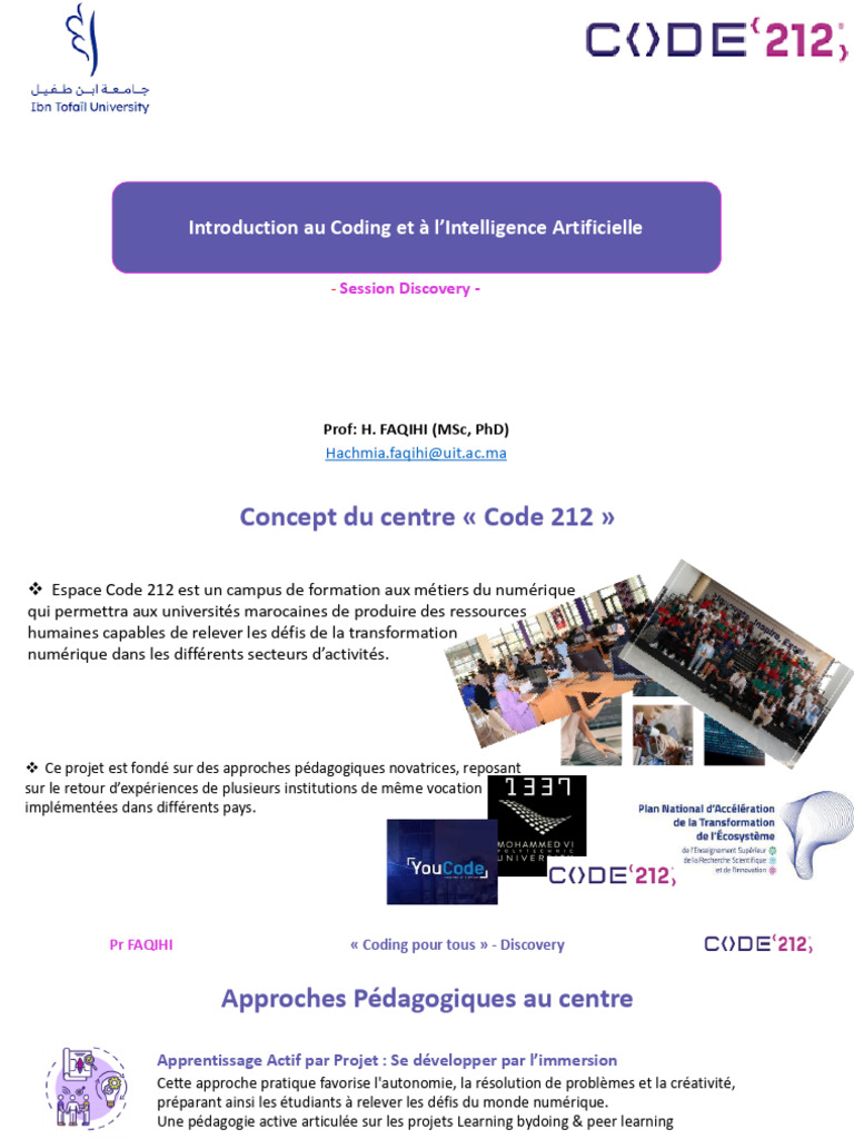 Introduction au Coding et IA au Maroc | PDF | Structure de contrôle ...