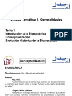 Tema 1. Introducción A La Biomecánica. Conceptualización. Evolución Histórica de La Biomecánica