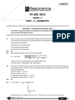 IITJEE 2012 Solutions Paper-2 Chemisrty English