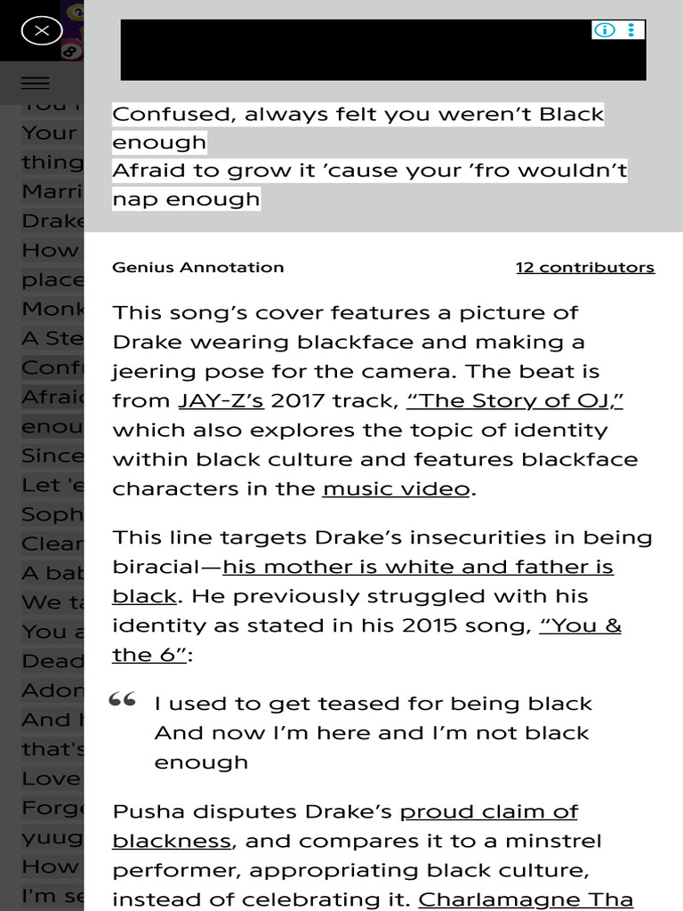 Pusha T - The Story of Adidon Lyrics Genius Lyrics | PDF | African ...