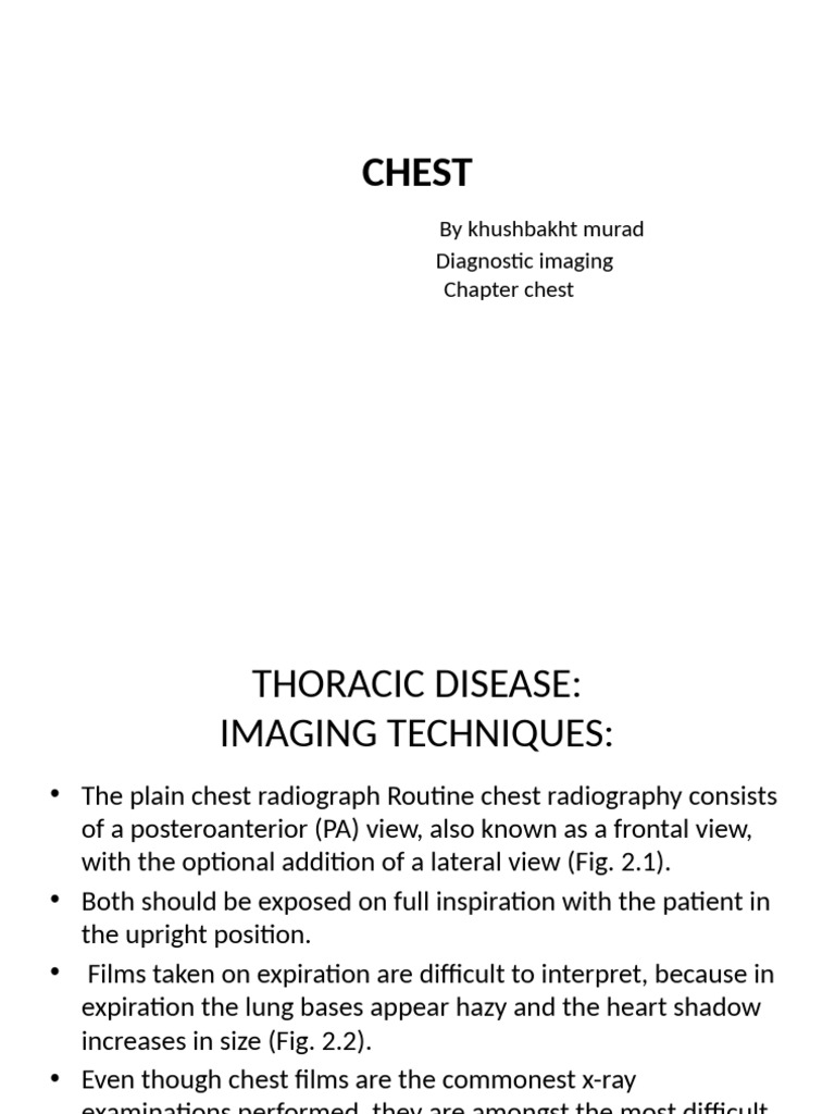 Chest Imaging Techniques and Analysis | PDF | Lung | Respiratory Diseases