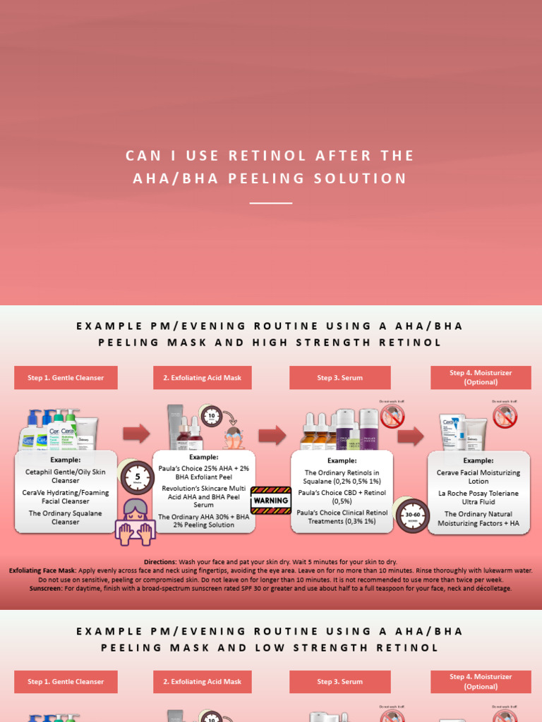 Retinol Use After AHA/BHA Peels | PDF | Skin Care | Sunscreen