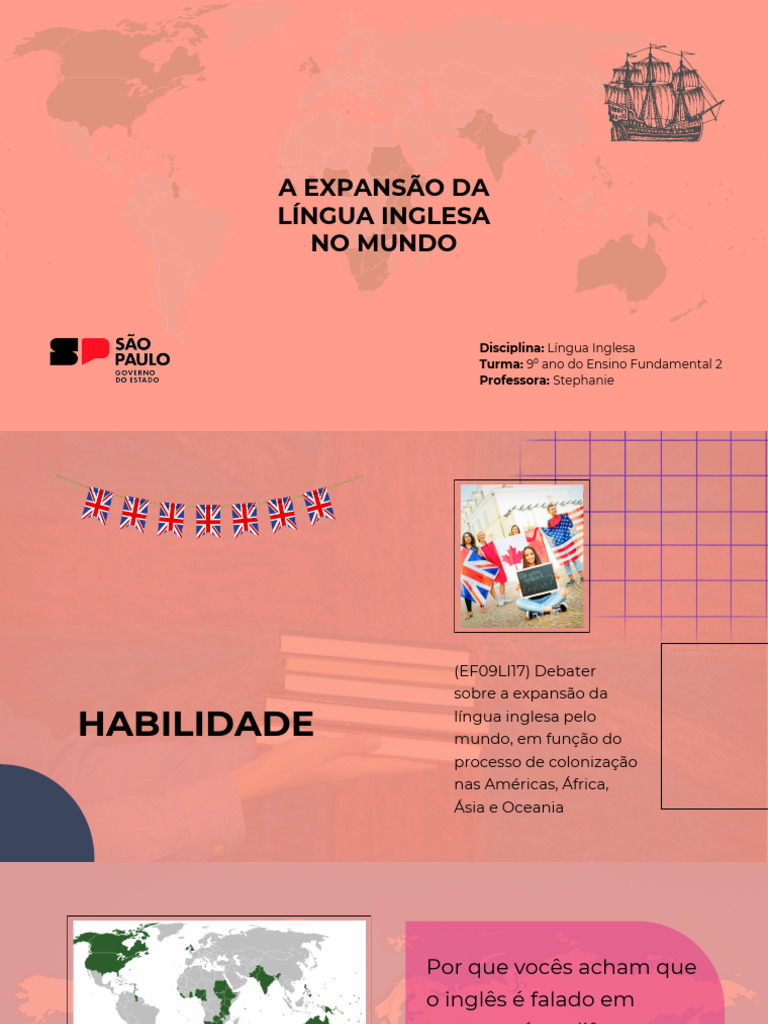 A Expansão Da Língua Inglesa No Mundo | PDF | Língua inglesa | Colonização