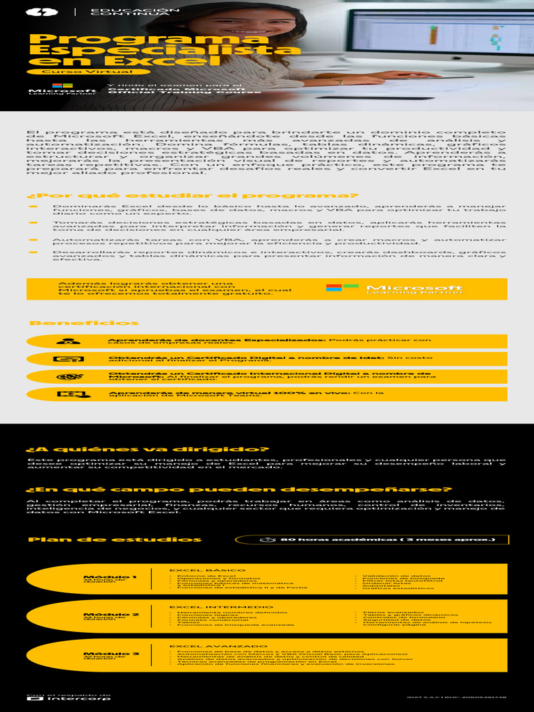 Curso Virtual de Excel Avanzado IDAT | PDF | Microsoft Excel | Visual ...