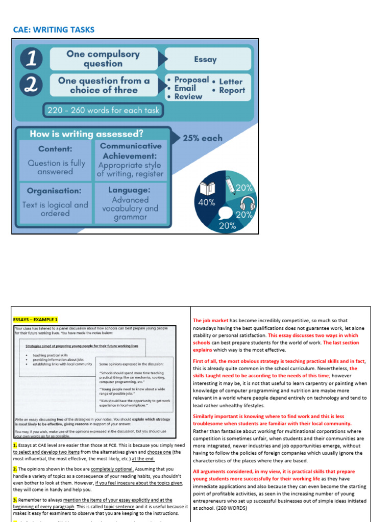 CAE Writing Tasks Overview and Examples | PDF | Essays | Adolescence