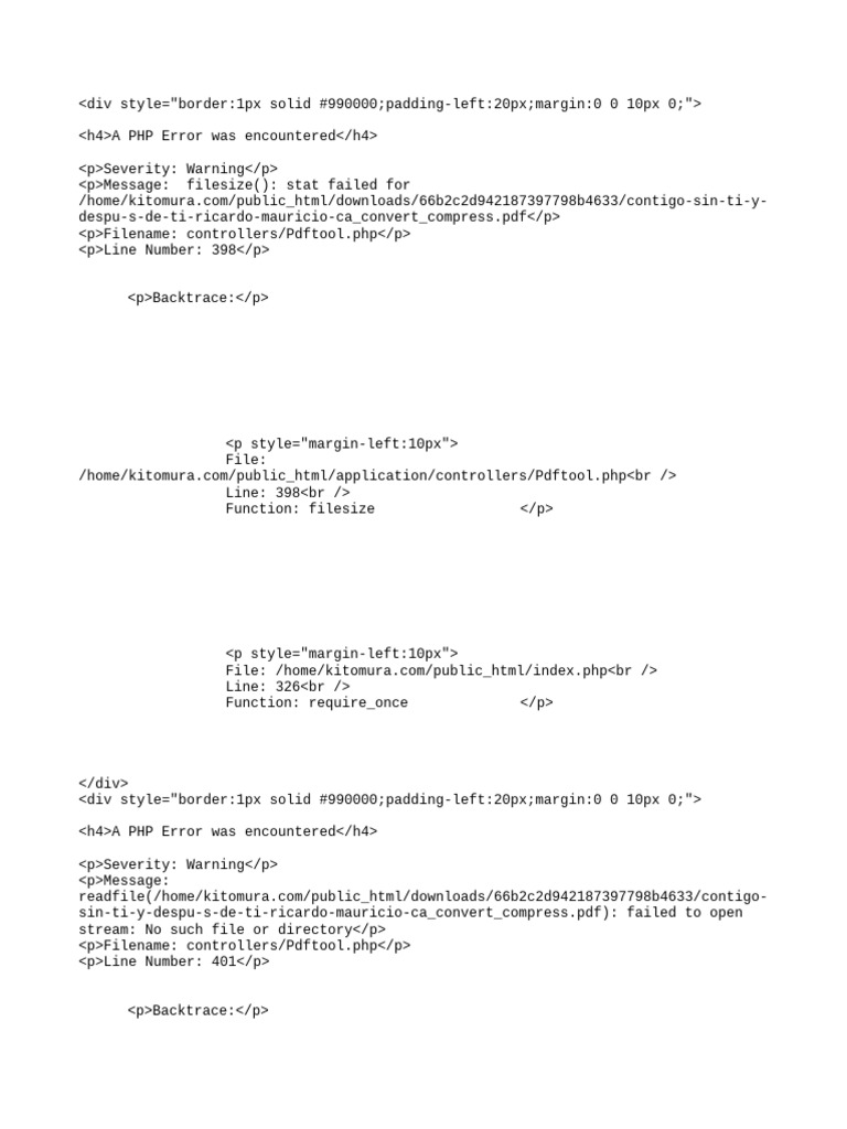 PHP File Access Errors Explained | PDF