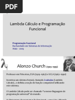 Lambda Calculo e Programacao Funcional