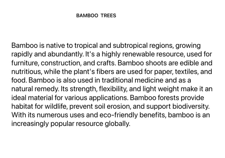 Benefits and Uses of Bamboo | PDF