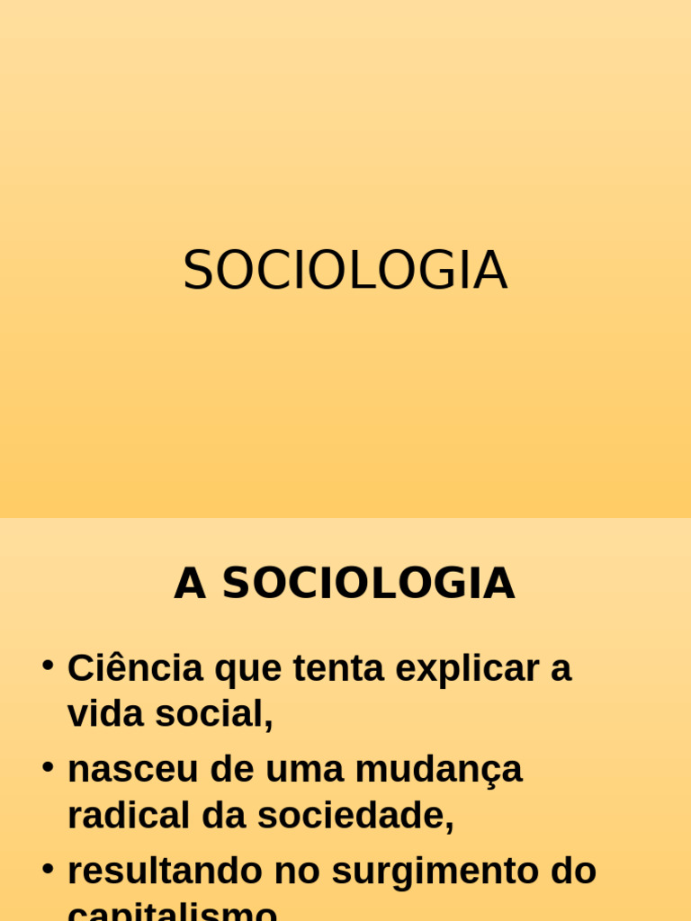 1 Surgimento Da Sociologia | PDF