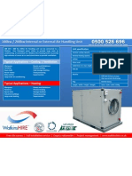 100kw 200kw Internal or External Air Handling Unit Data Sheet