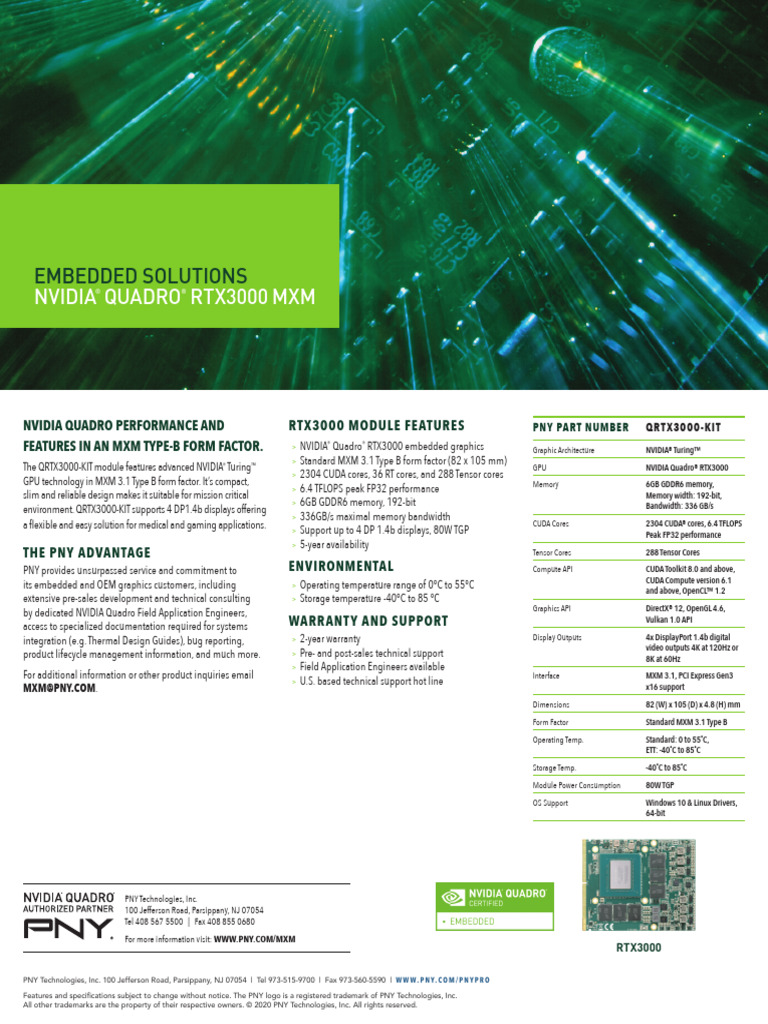 NVIDIA Quadro RTX3000 MXM Overview | PDF | Graphics Processing Unit ...