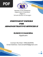 Application Papers for Administrative Officer II | PDF | Finance ...