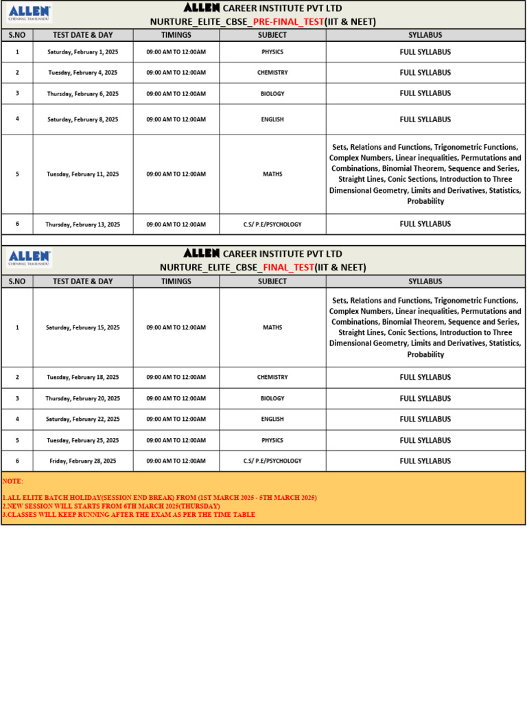2025 CBSE Pre-Final Exam Schedule | PDF | Mathematics | Mathematical ...