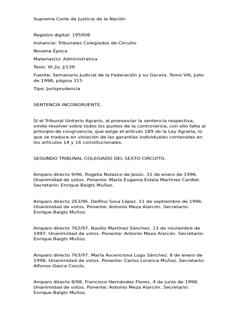 Jurisprudencia sobre sentencias agrarias | PDF | Caso de ley | Justicia