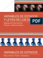 Variables de Estados y Leyes de Los Gases