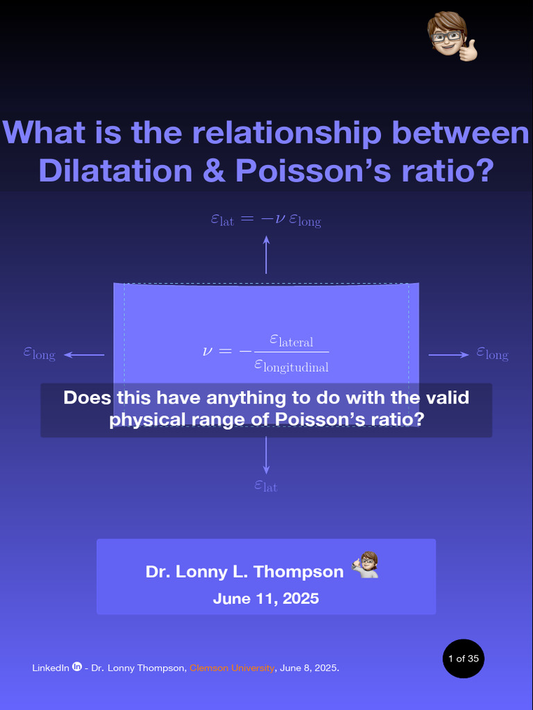 Poisson's Ratio and Bulk Modulus Relation | PDF | Young's Modulus ...