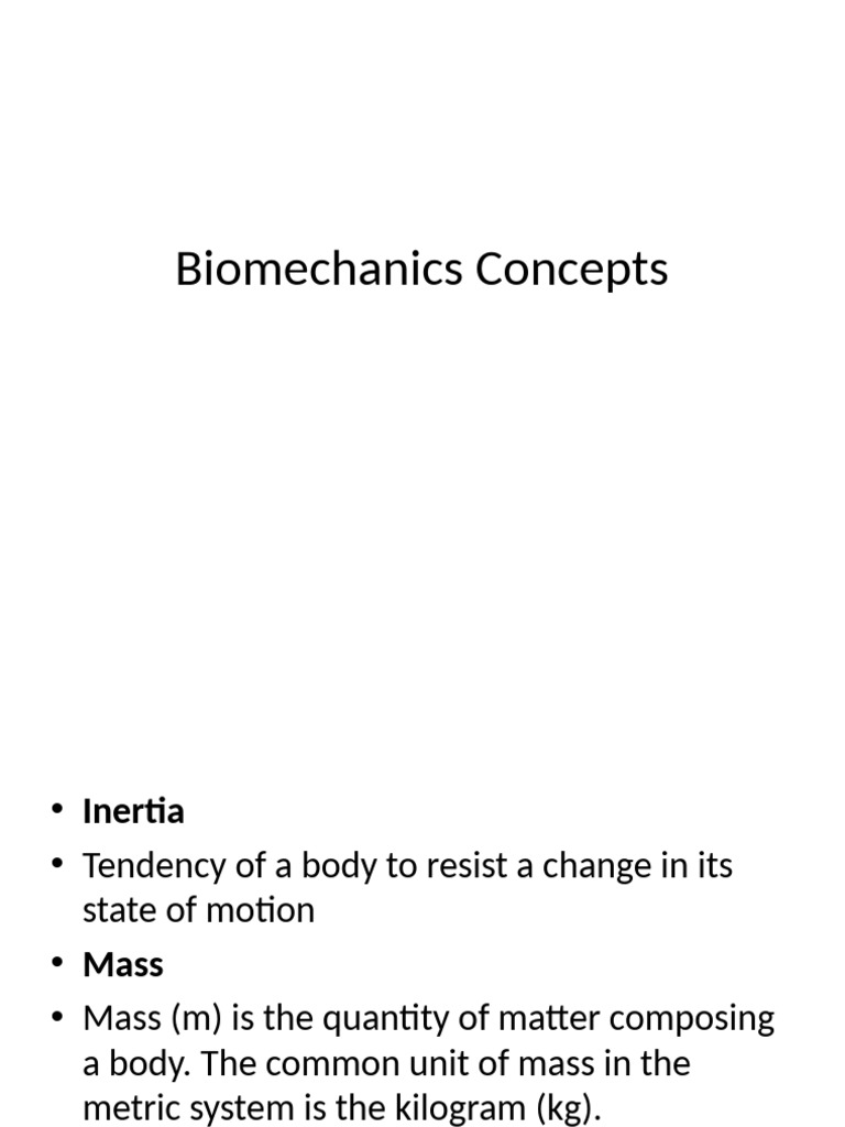 Key Biomechanics Concepts Explained | PDF | Stress (Mechanics) | Force