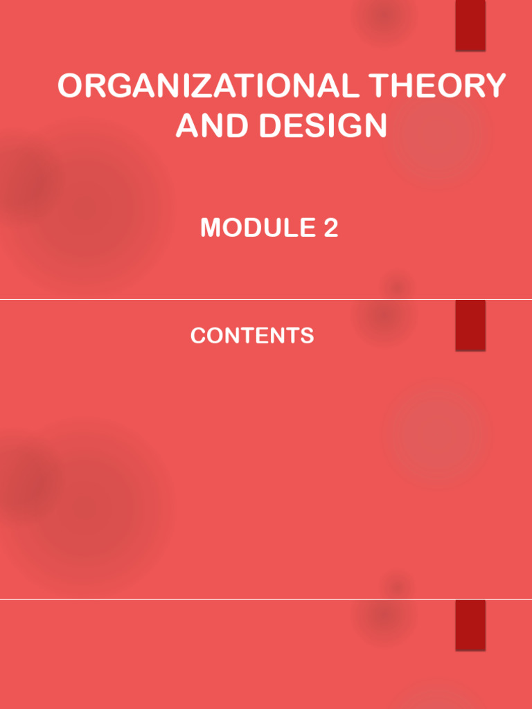 OB - 2nd Module - Org Theory and Design | PDF | System | Bureaucracy