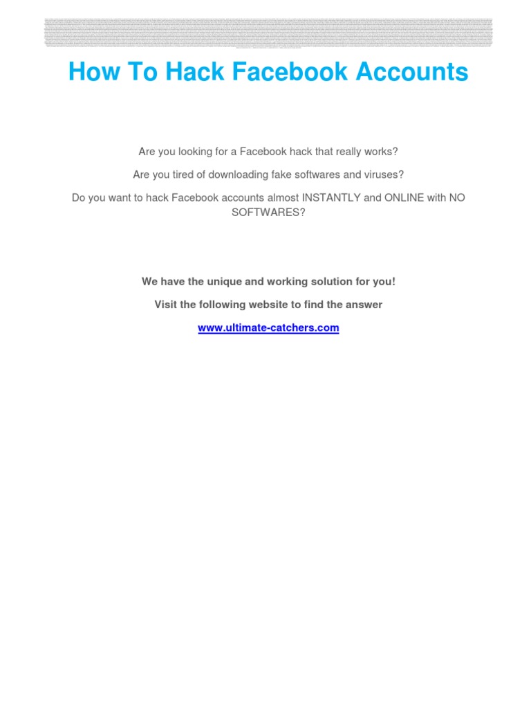 Facebook Account Hacking Guide | PDF | Facebook | Gmail