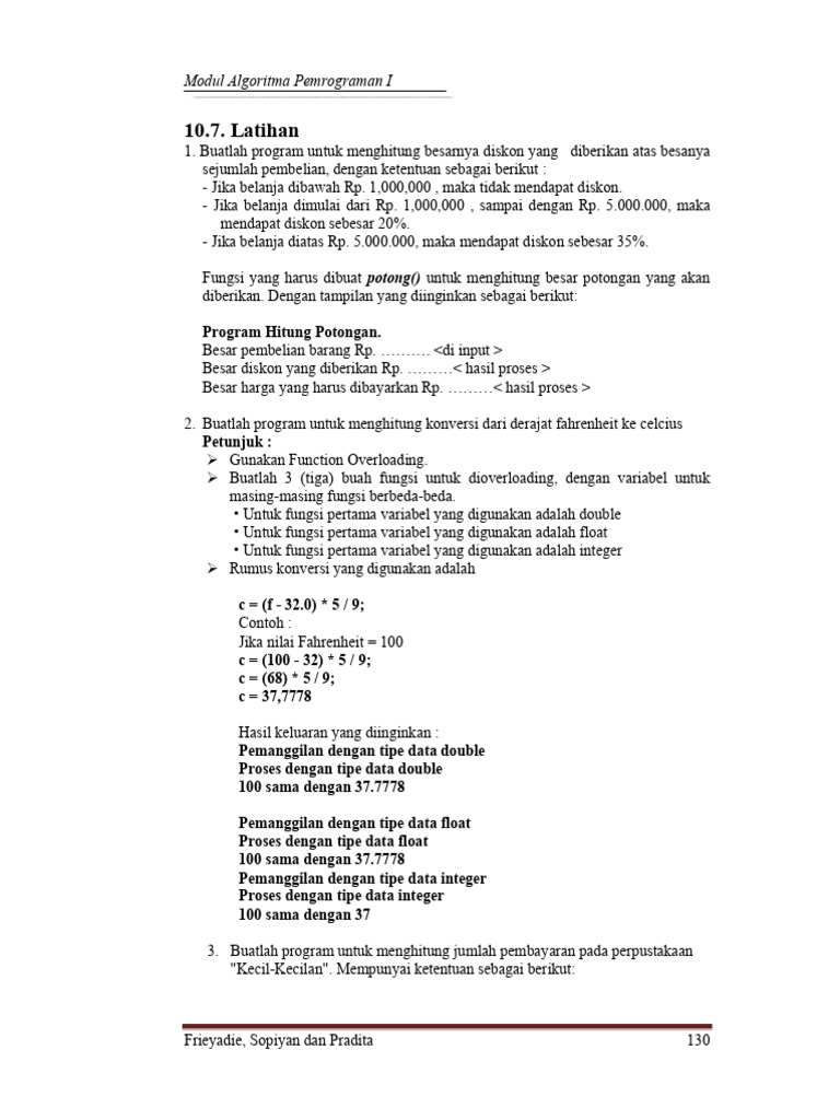 Program Diskon dan Konversi Suhu | PDF