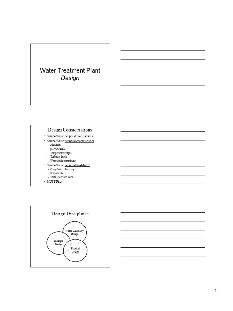 Water Treatment Plant Design Overview | PDF | Water Purification ...