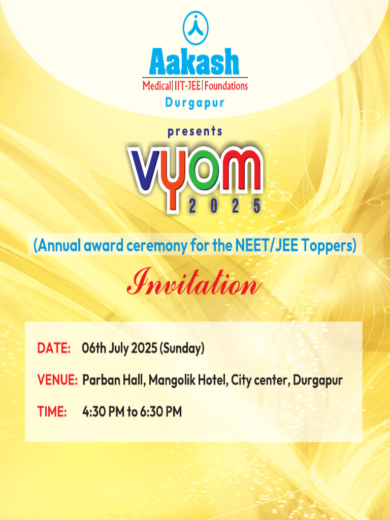 VYOM 2025 Invitation | PDF