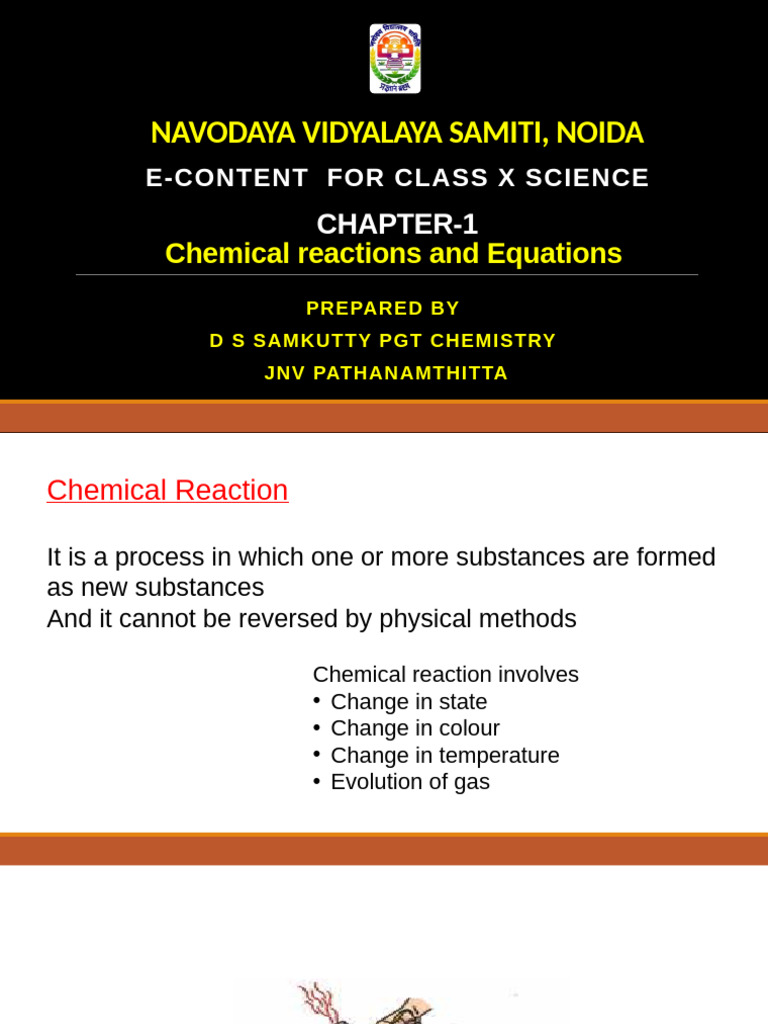 Chemical Reactions and Equations Guide | PDF | Chemical Reactions | Redox