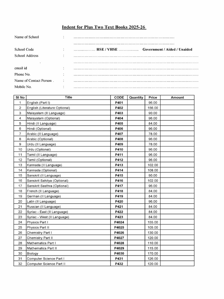 Indent Formats - 2025-26 P2 | PDF