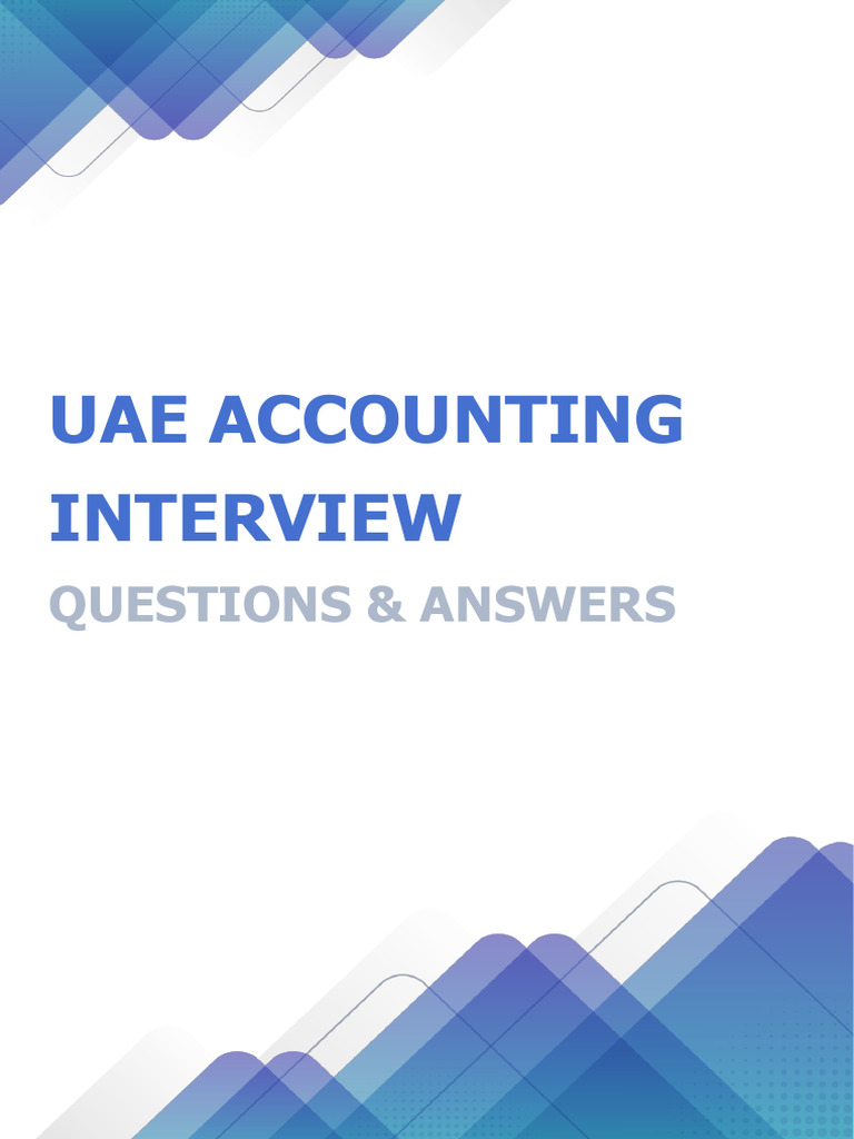 UAE Accounting Interview Guide | PDF | Debits And Credits | Expense