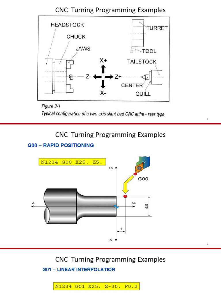 4 - MT - 6 Turning Program Example | PDF